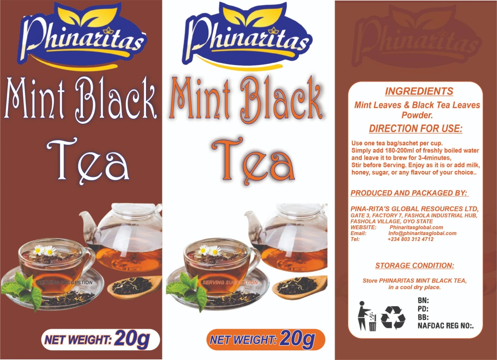 Mint Black Tea (20g)